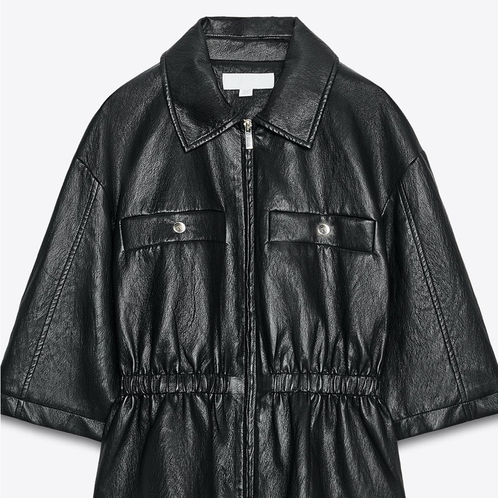 Zara Black Leather Jacket for Women